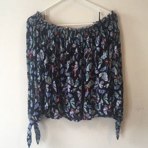 Off the shoulder patterned top